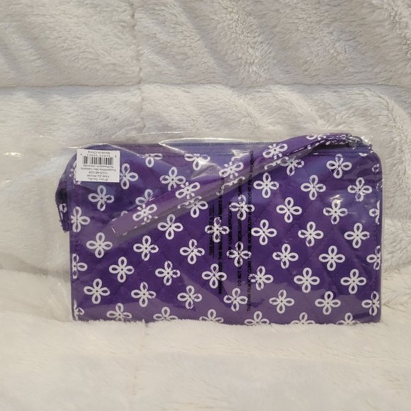 Vera Bradley Northwestern University Front Zip Wristlet New - Picture 4 of 5